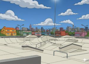 Hal & Berni Hanson Park Skate Park © Drone on Google Maps