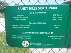 Sandy Hills Skate Park © Mike & Jess Rothstein on Google Maps